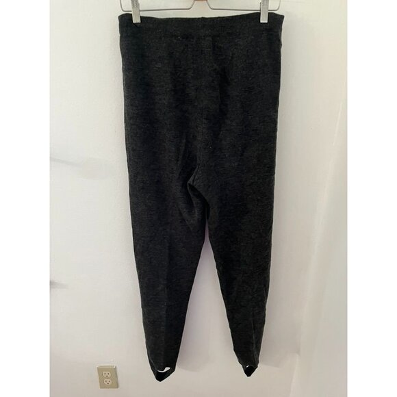 EUC Vintage SK & Company Womens Wool Charcoal Gray Stirrup Stretch Leggings - Picture 3 of 6